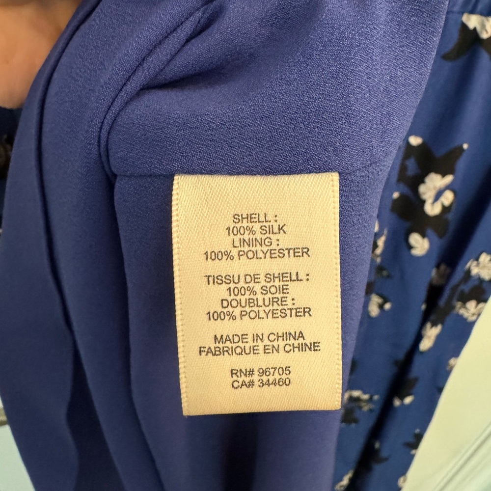 Rebecca Taylor Blue Sleeveless Silk Sundress - Picture 4 of 7